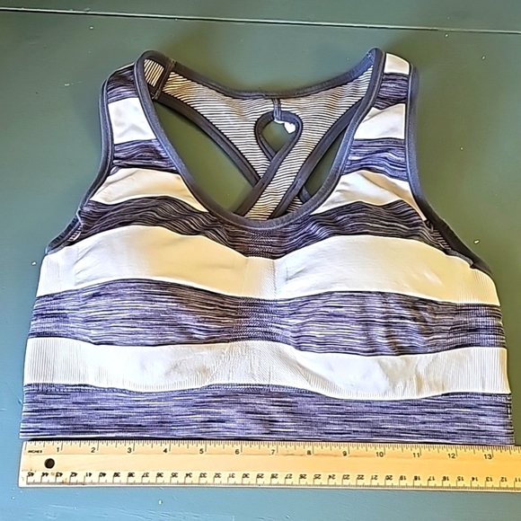 Danskin Now Other - Danskin Now gray and‎ white striped sports bra. Razor back.